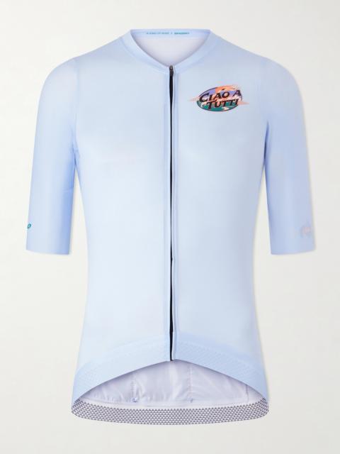 A KIND OF GUISE Basso Giro Alpino Logo-Print Mesh Cycling Jersey