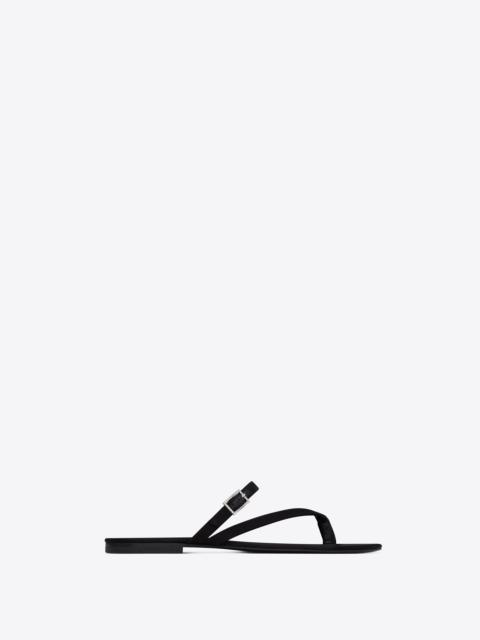 SAINT LAURENT laszlo slides in satin crepe