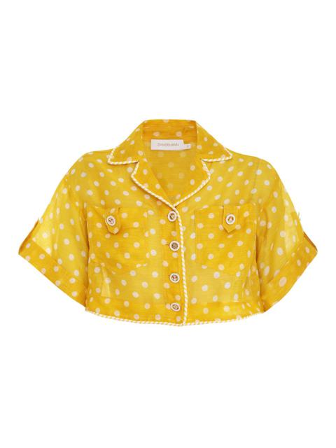 Zimmermann HIGH TIDE CROP SHIRT