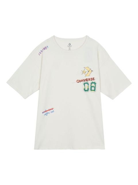 Converse Converse Put-a-Smile-On-Your-Face Logo T-Shirt 'White' 10024879-A01