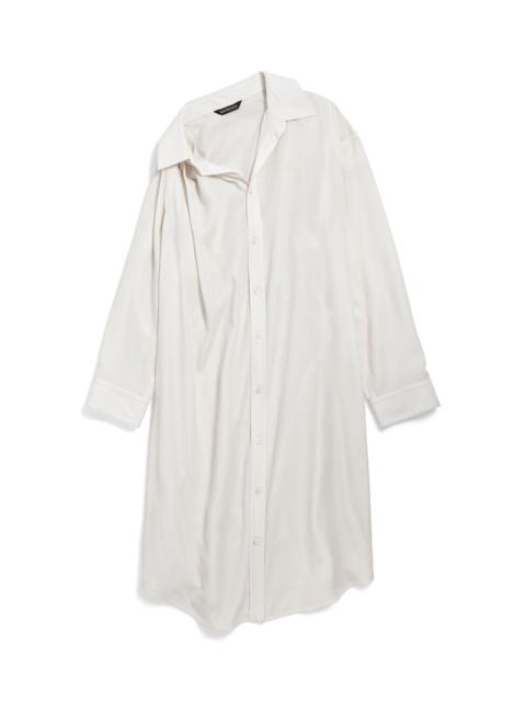 BALENCIAGA Women's One Shoulder Dress in Dirty White