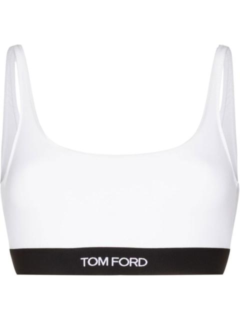 TOM FORD logo-underband bralette top