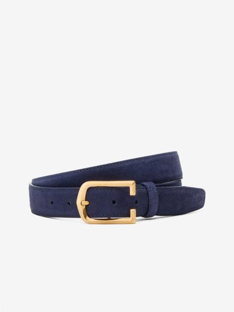 CORNELIANI Navy blue suede belt