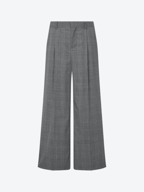 GLEN PLAID WOOL TROUSERS