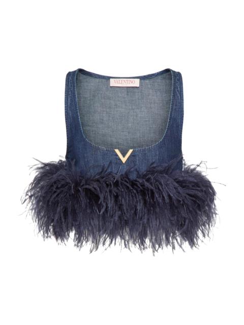 Valentino Women's Chambray Denim Top - Denim