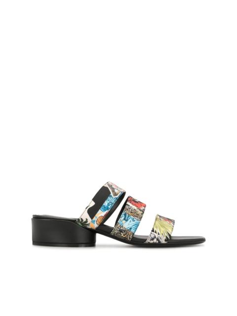 FERRAGAMO floral-print sandals