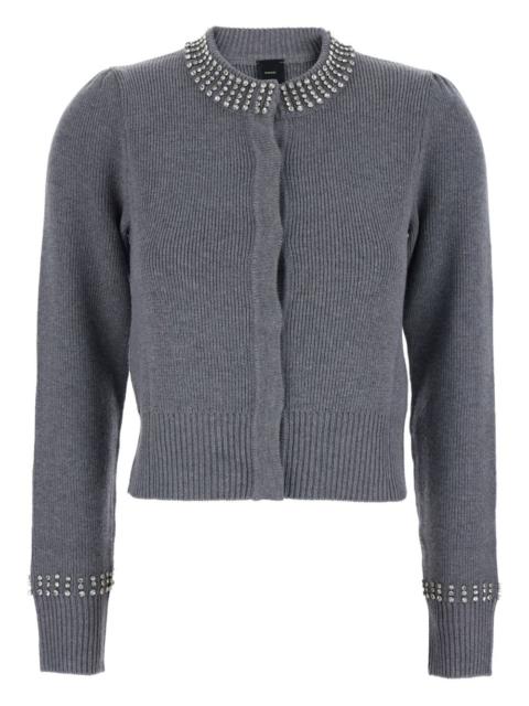 PINKO rhinestone-embellished cardigan