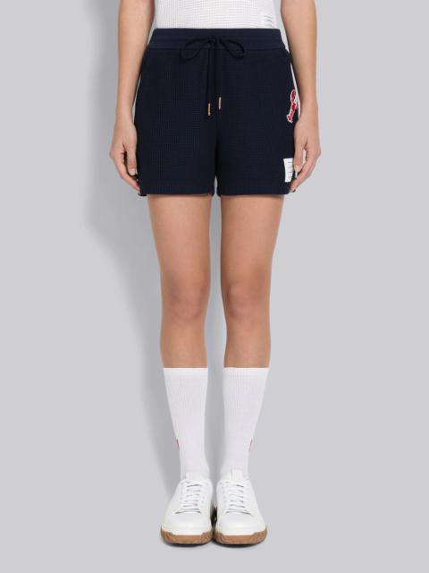 Thom Browne Sequin Lobster Mid-Thigh Shorts In Textured Check