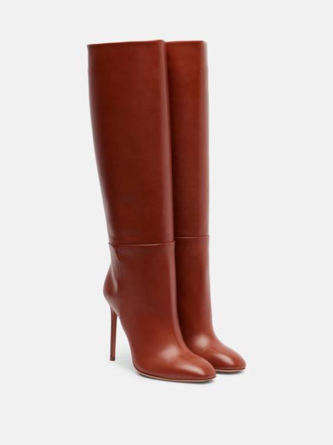 AQUAZZURA Sellier 105 leather knee-high boots