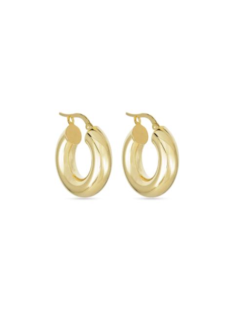STONE AND STRAND Gold Doughnut Hoops