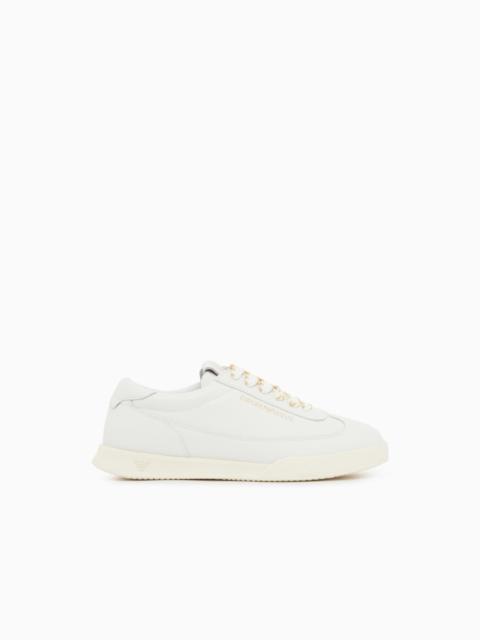 EMPORIO ARMANI LEATHER SNEAKERS