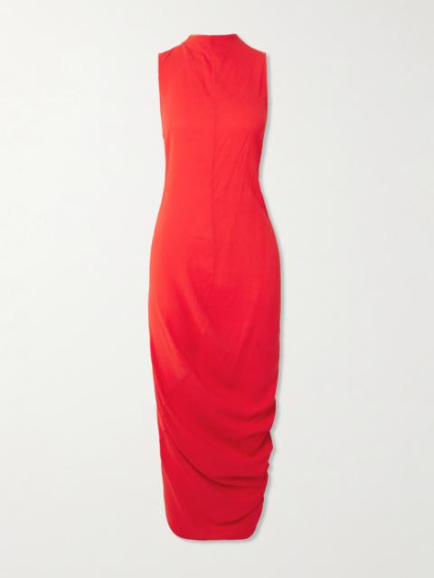 JACQUEMUS The J Asymmetric Draped Crepe Dress