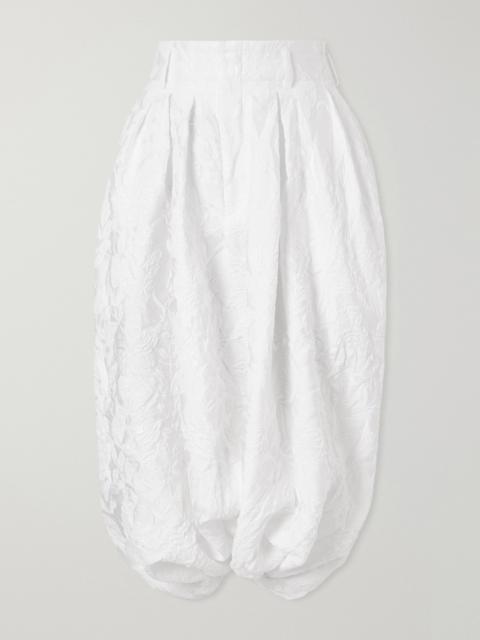 Comme Des Garçons Pleated Jacquard-knit Wide-leg Pants