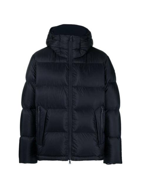 logo-patch hooded down jacket