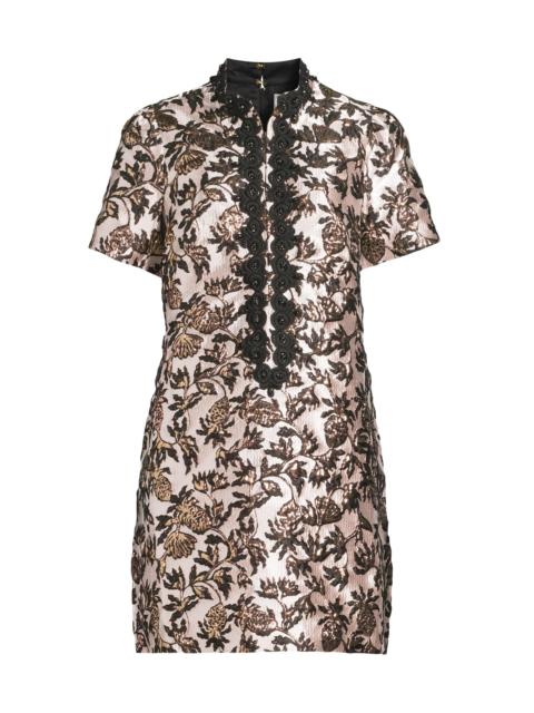 Lilly Pulitzer Women's Teddy Jacquard Shift Dress - Noir Pineapple Puff Metallic