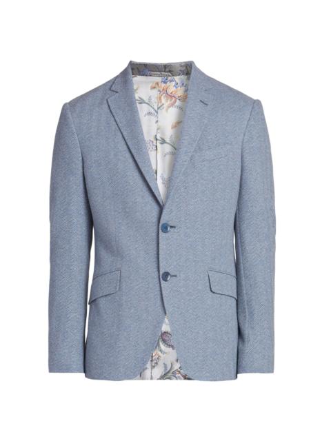 Etro Men's Chevron Single-Breasted Sport Jacket - Azzurro