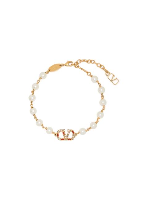 VLogo Signature pearl-chain bracelet