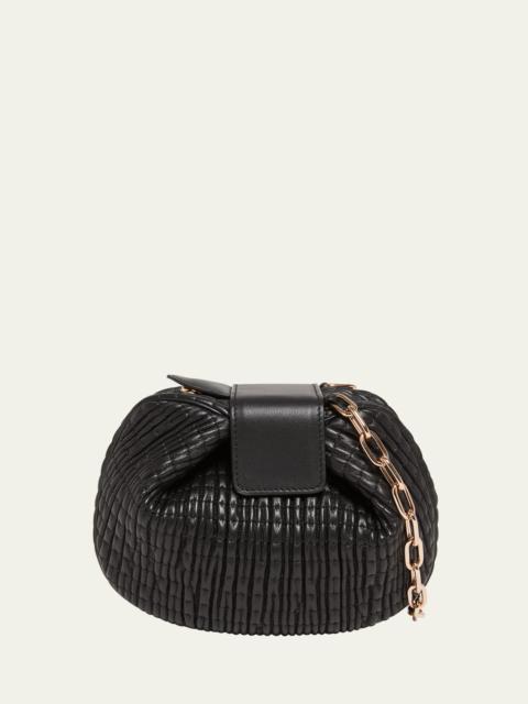 GABRIELA HEARST Demi Ruched Leather Clutch Bag