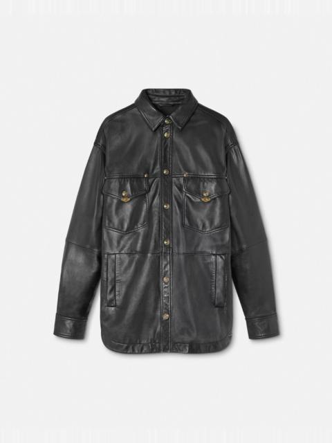 VERSACE JEANS COUTURE Leather Blouson Jacket