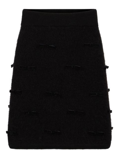 NINA RICCI bow-embellished knit mini skirt