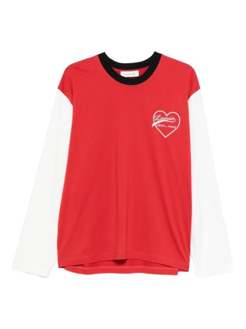 Lanvin heart-logo long-sleeve T-shirt