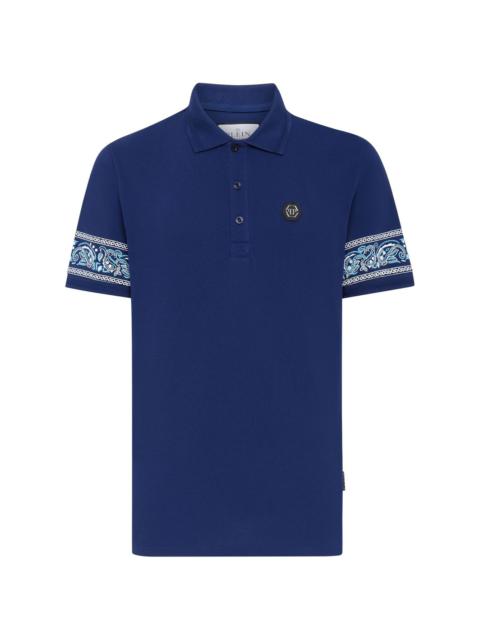 logo-patch cotton polo shirt