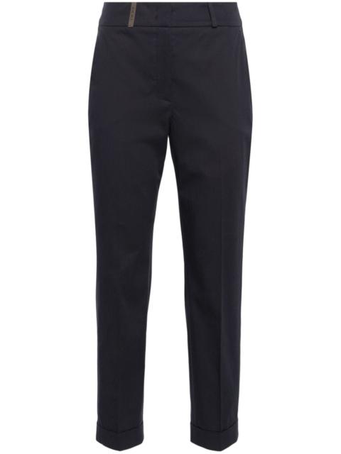 PESERICO high-waist cropped trousers