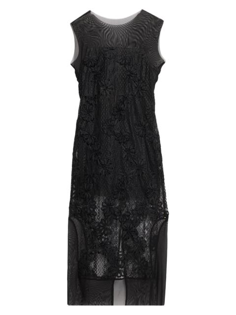 JBQ Women's Cove Floral-Lace Sheer-Overlay Midi-Dress - Black