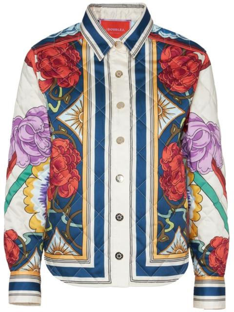 La DoubleJ Edie floral-print quilted jacket