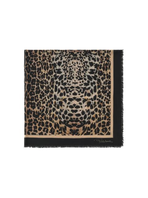 Roberto Cavalli leopard-print scarf