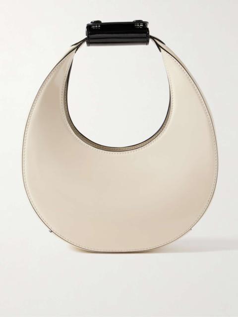 STAUD Moon mini glossed-leather shoulder bag