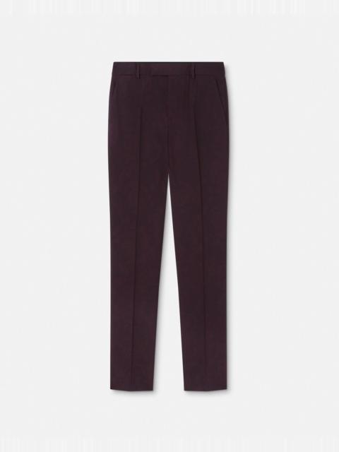 VERSACE Barocco Jacquard Wool Formal Pants