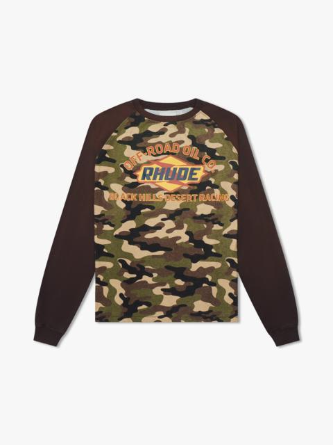 Rhude BLACK HILLS RAGLAN LS TEE