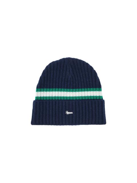 Supreme 대 스트립 캐시미어 Beanie 'Navy 이름 *