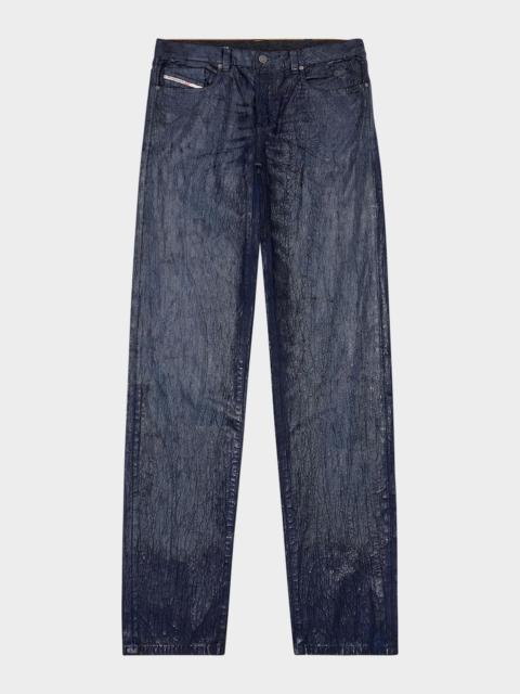 Diesel Men's Coated Loose-Fit Jeans