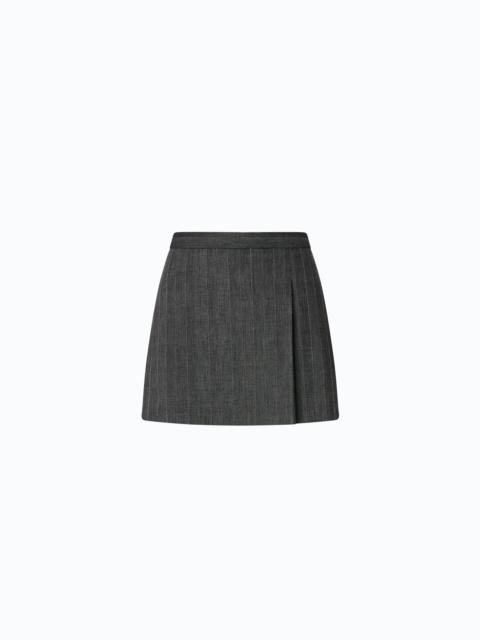 PINKO PINSTRIPED MINI SKIRT WITH MACRO PLEATS