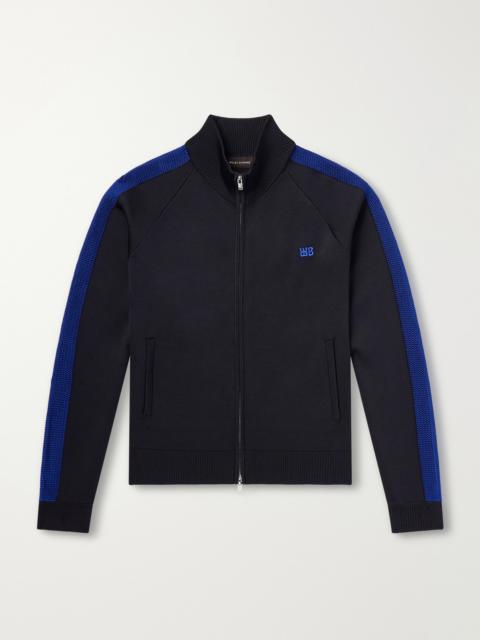 WALES BONNER Tide Logo-Embroidered Striped Jersey Sweatshirt