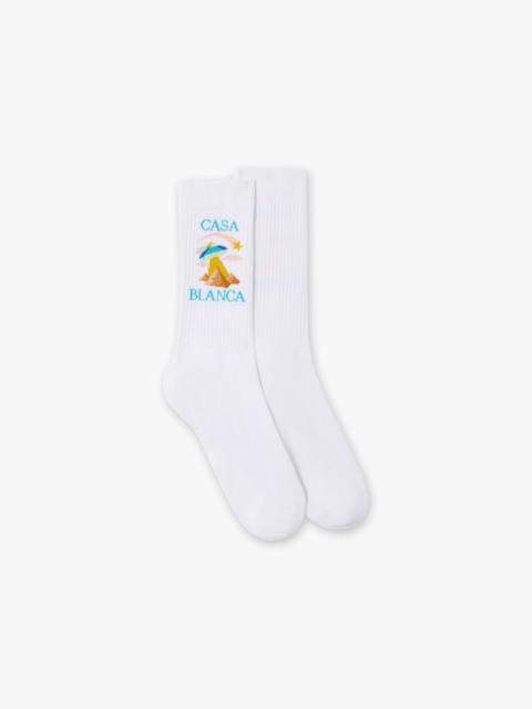 CASABLANCA White Phantasmagoria Socks | Casablanca Paris