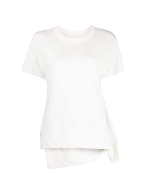 asymmetric cotton T-shirt