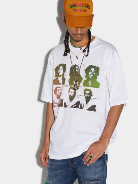 DSQUARED2 BOB MARLEY POSTCARDS SKATER T-SHIRT