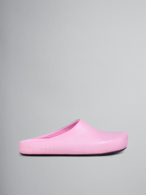 Marni PINK LEATHER FUSSBETT SABOT
