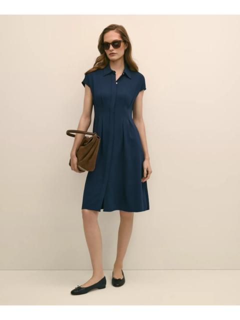Brooks Brothers A-Line Pleated Shirt Dress