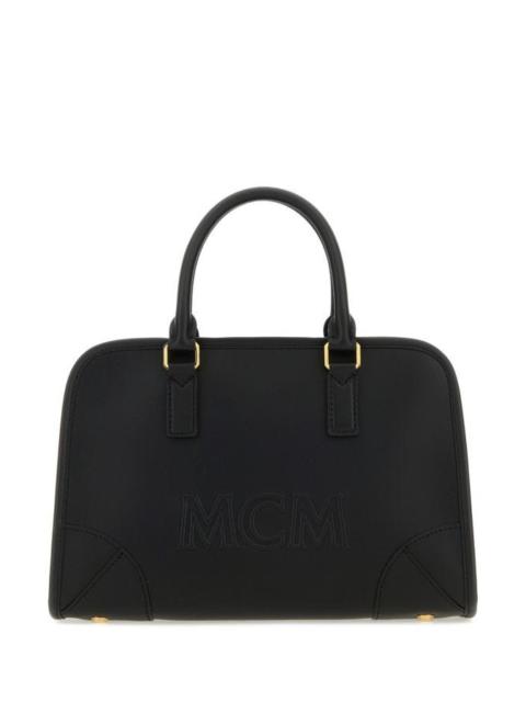 MCM Black leather Aren Boston Medium handbag