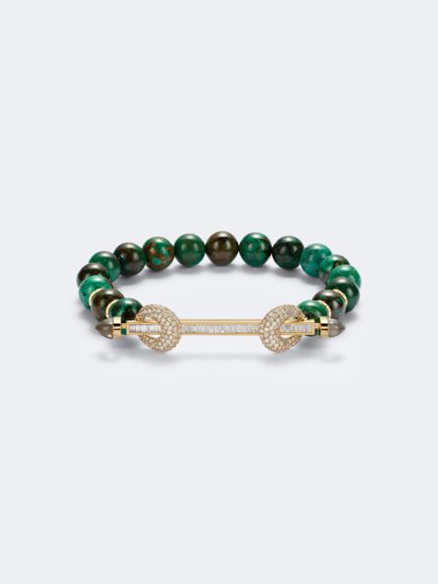 ANANYA Chakra 18kt gold beaded bracelet with gemstones