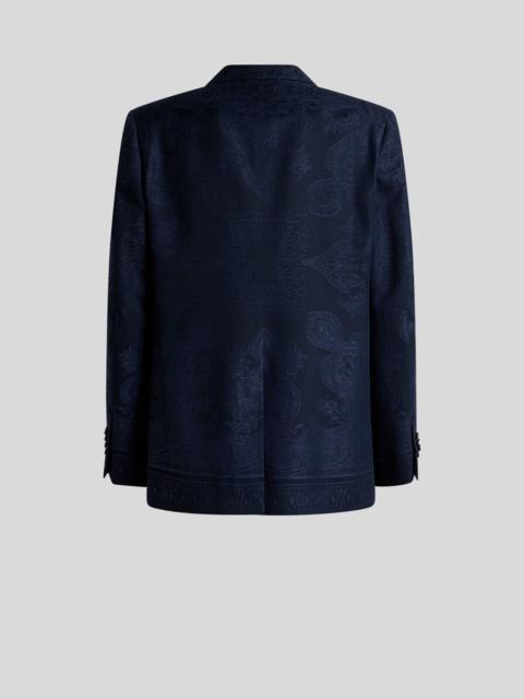 Etro COTTON-BLEND JACQUARD JACKET WITH PLACED FLORAL PAISLEY MOTIF