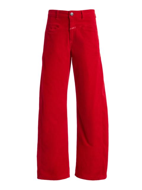 CLOSED Tori-X Stretch-Corduroy Mid-Rise Barrel-Leg Jeans