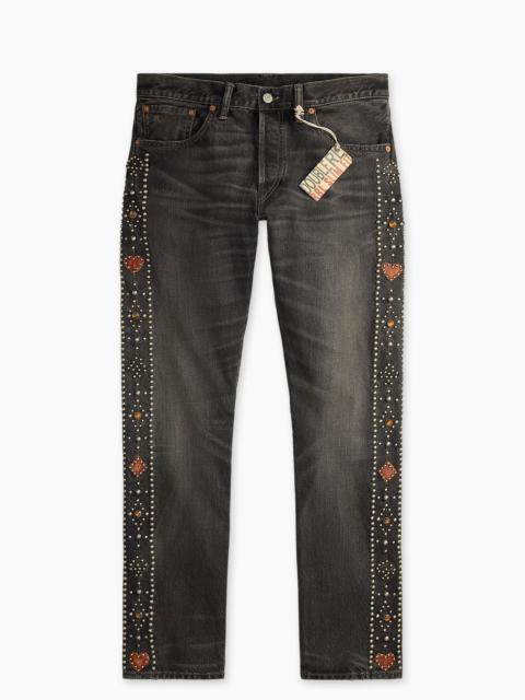 RRL by Ralph Lauren RRL SLIM FIT JEAN STUDDED DISTRESSED BLACK