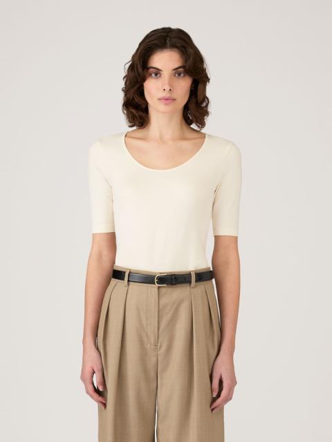 Sunspel Stretch Cotton Scoop Top