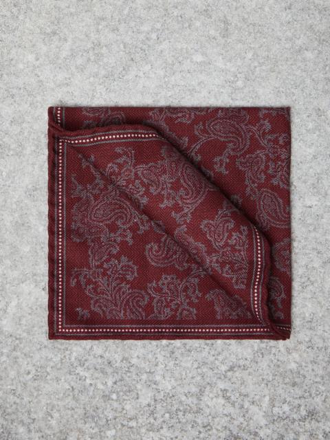 Brunello Cucinelli Silk pocket square with paisley design