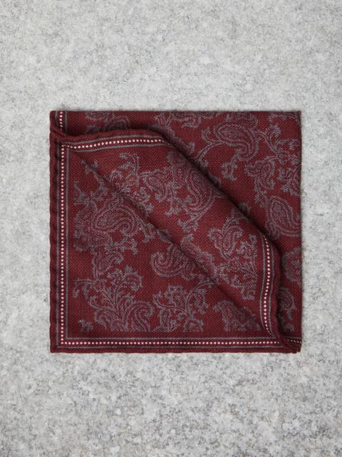 Brunello Cucinelli Silk pocket square with paisley design